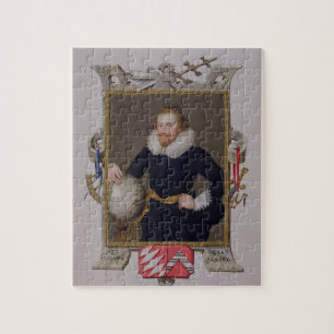 Portrait of Sir Walter Raleigh (c.1552-1618) from Jigsaw Puzzle