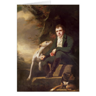 Portrait of Sir Walter Scott and his dogs