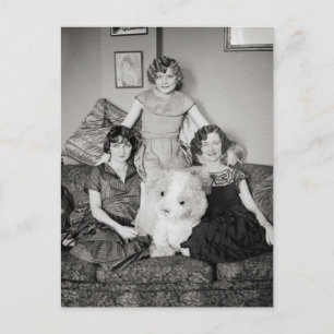Portrait of Sisters, 1924 Postcard