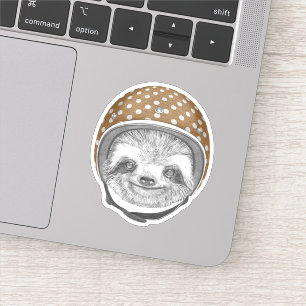 Portrait Of Sloth Motorcycle Helmet