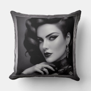 Portrait Of Spy Kalina Shepard by Xzendor7 Cushion