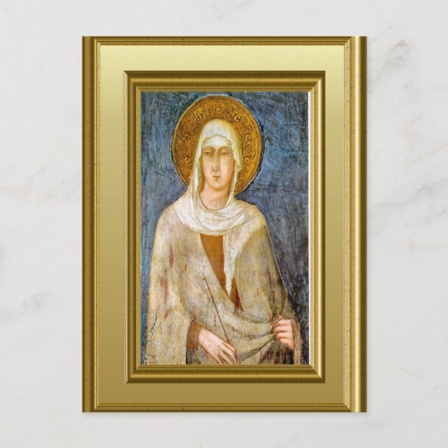 Portrait of St Clare, Assisi Postcard (Front)