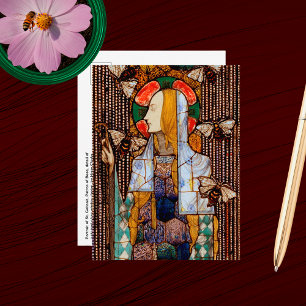Portrait of St. Gobnait, Patron of Bees, Postcard
