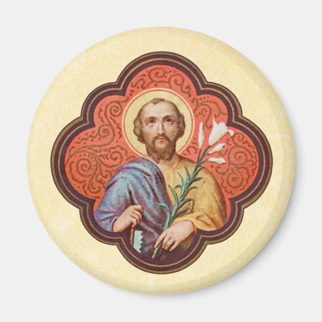 Portrait of St. Joseph in an Octofoil (TF 02) Magnet (Front)