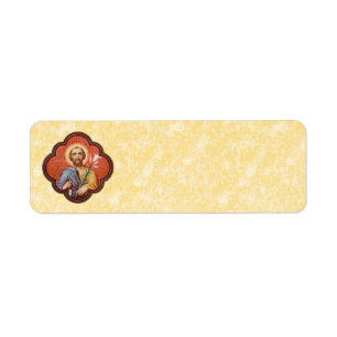 Portrait of St. Joseph in an Octofoil (TF 02) Return Address Label