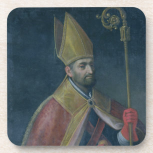 Portrait of St. Nicholas, 1700 (oil on canvas) Coaster