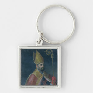 Portrait of St. Nicholas, 1700 (oil on canvas) Key Ring