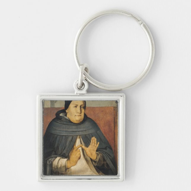 Portrait of St. Thomas Aquinas  c.1475 Key Ring (Front)