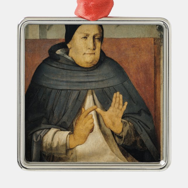 Portrait of St. Thomas Aquinas  c.1475 Metal Ornament (Front)