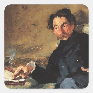 Portrait of Stéphane Mallarmé, 1876 Square Sticker