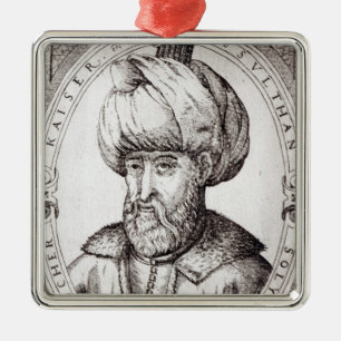 Portrait of Suleiman the Magnificent Metal Tree Decoration