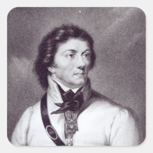 Portrait of Tadeusz Kosciuszko Square Sticker
