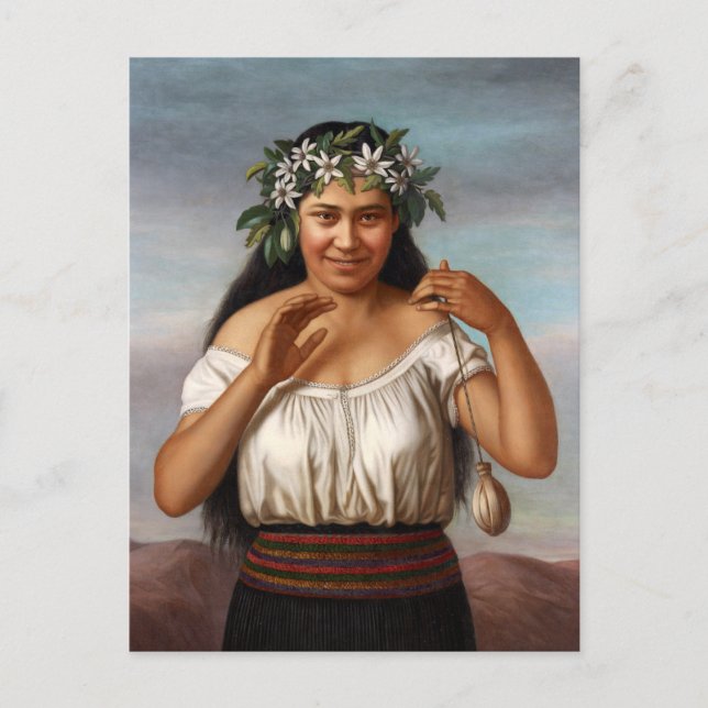 'Portrait of Terewai Horomona' - G. Lindauer Postcard (Front)