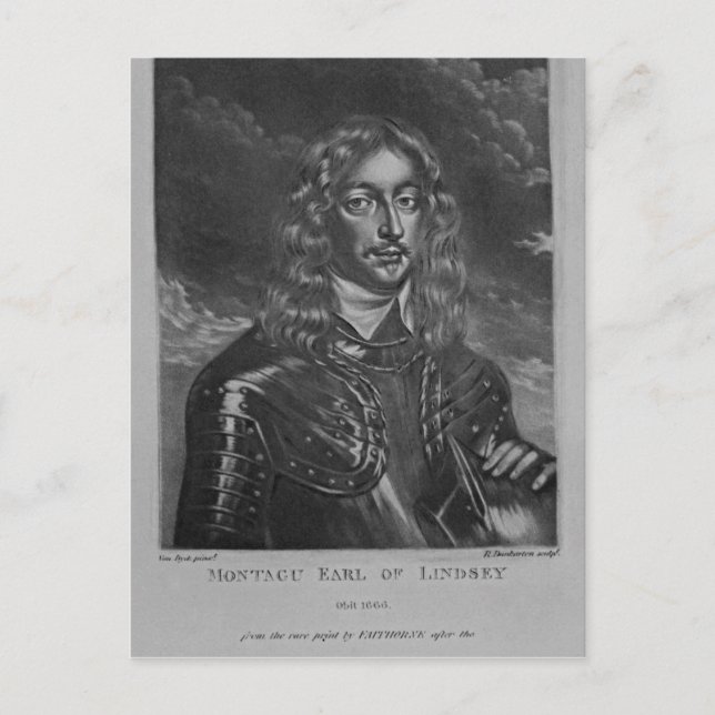 Portrait of the 2nd Earl of Lindsay Postcard (Front)