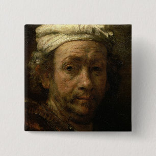 Portrait of the Artist at His Easel, detail of the 15 Cm Square Badge