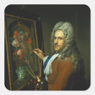 Portrait of the artist Coenraet Roepel Square Sticker