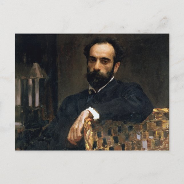 Portrait of the artist Isaak Ilyich Levitan Postcard (Front)