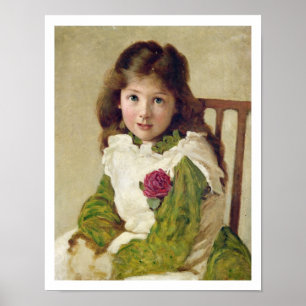 Portrait of the Artist's Daughter (oil on canvas) Poster