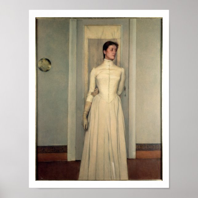 Portrait of the artist's sister, Marguerite Khnopf Poster (Front)