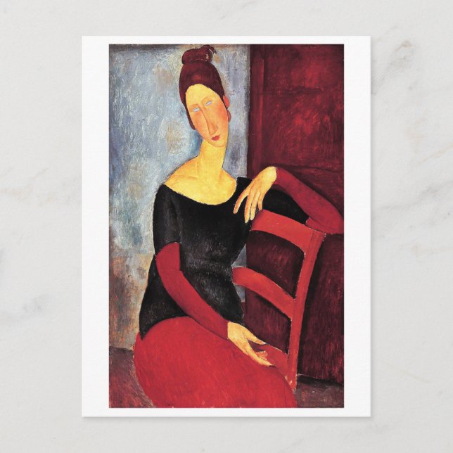 Portrait of the Artist's Wife, Modigliani Postcard (Front)