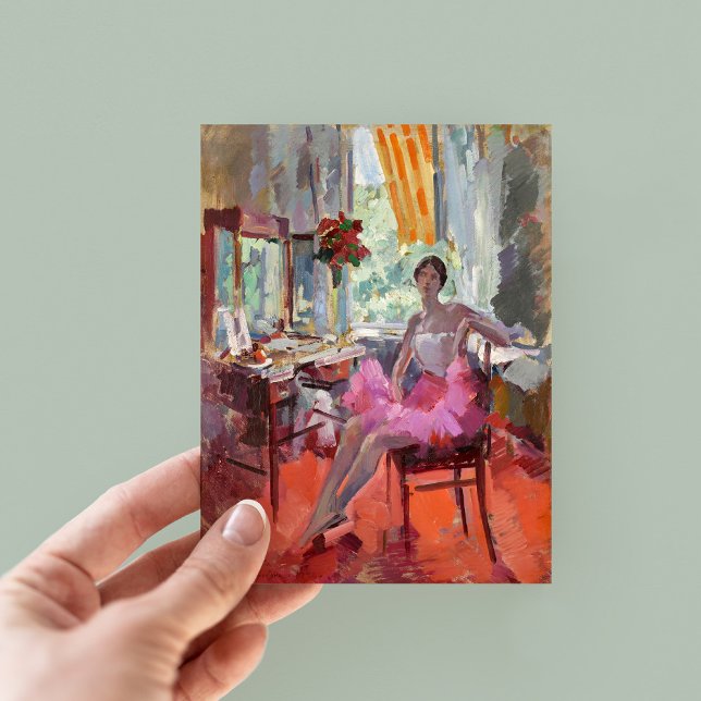 Portrait of the Ballerina Vera Trefilova | Korovin Postcard (Creator Uploaded)