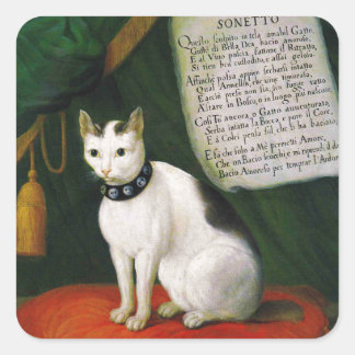 Portrait of the Cat Armellino Square Sticker