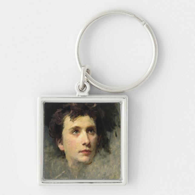 Portrait of the composer Pyotr Ilyich Key Ring (Front)