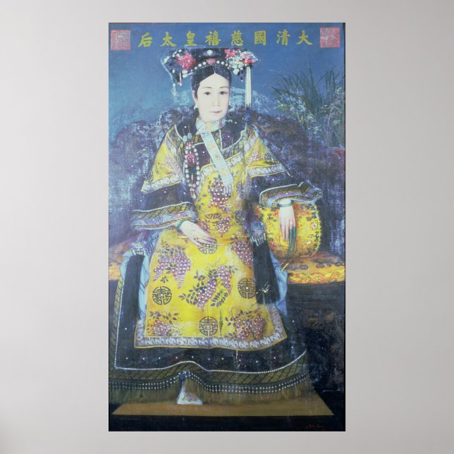 Portrait of the Empress Dowager Cixi Poster (Front)