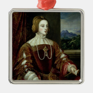Portrait of the Empress Isabella of Portugal Metal Ornament