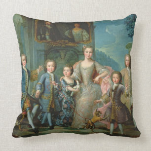 Portrait of the Family of the Duke of Valentinois Cushion
