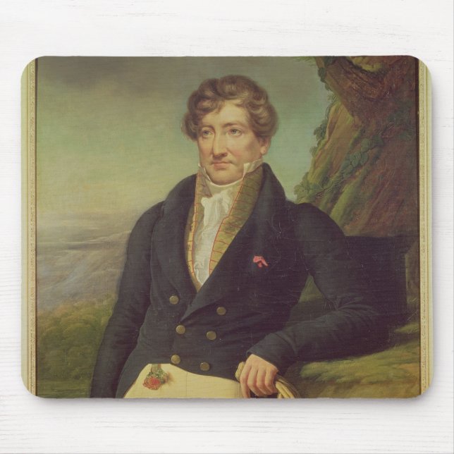 Portrait of the French Zoologist Mouse Pad (Front)