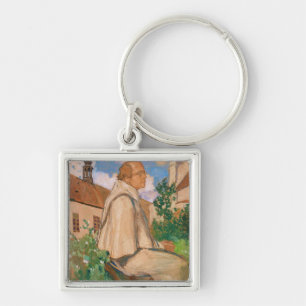 Portrait of the geneticist Johann Gregor Key Ring