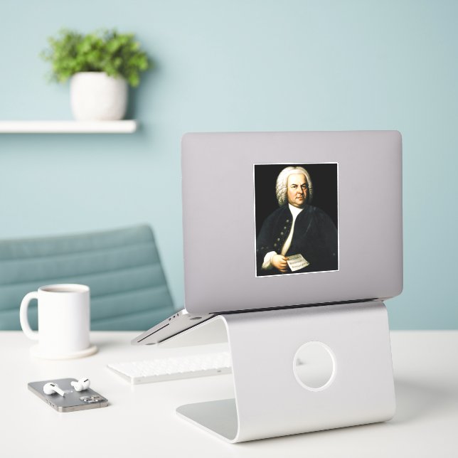 Portrait of the great composer Bach (Laptop On Desk)