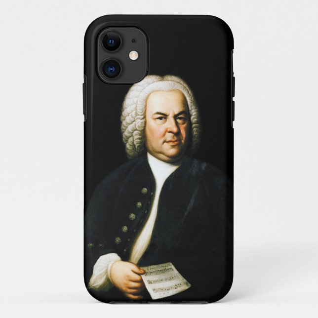 Portrait of the great composer Bach Case-Mate iPhone Case (Back)