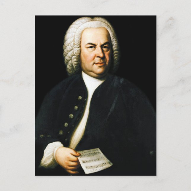 Portrait of the great composer Bach Postcard (Front)