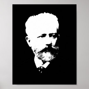 Portrait of the great Russian composer Tchaikovsky Poster