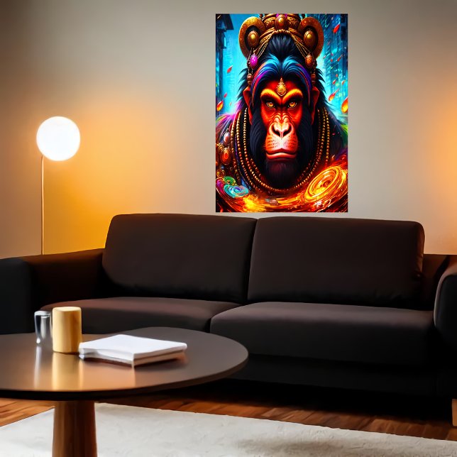 Portrait of the Hindu God Hanuman | AI Art Poster (Creator Uploaded)