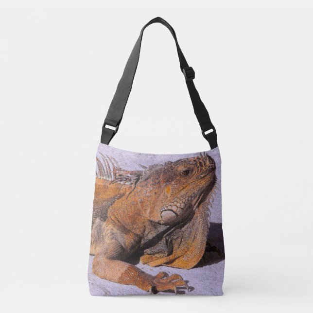 Portrait of the Iguana Crossbody Bag (Front)
