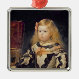 Portrait of the Infanta Maria Marguerita 1654 Metal Ornament