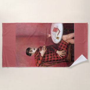 Portrait of the Journalist Sylvia Von Harden Otto Beach Towel