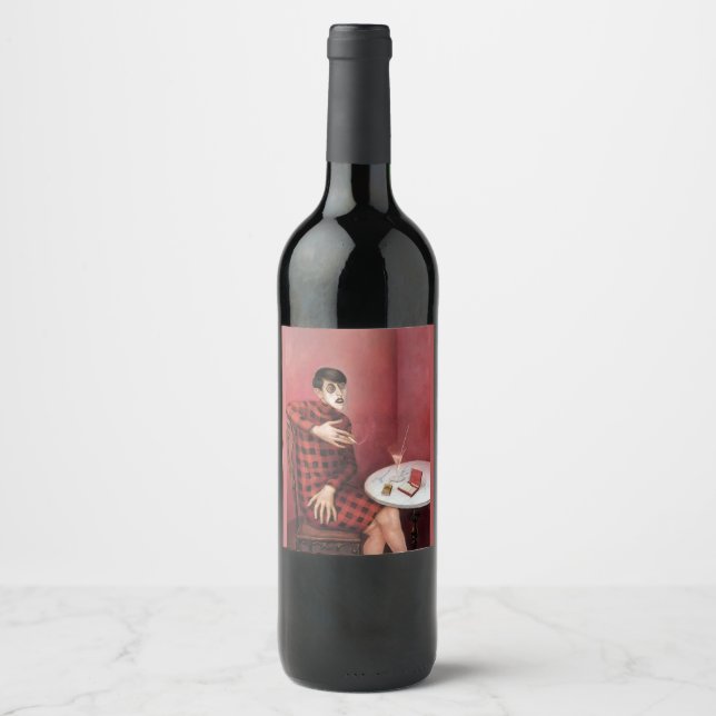 Portrait of the Journalist Sylvia Von Harden Otto  Wine Label (Front)