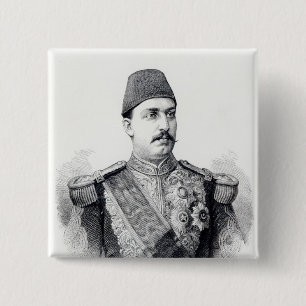 Portrait of The Khedive Tawfig 15 Cm Square Badge