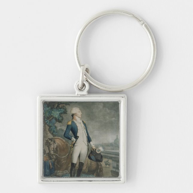 Portrait of the Marquis de La Fayette Key Ring (Front)