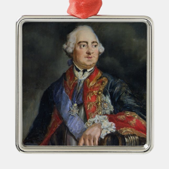 Portrait of the Mathematician Leonhard Euler Metal Tree Decoration (Front)