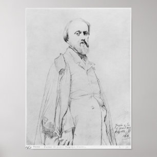 Portrait of the painter Hippolyte Flandrin Poster