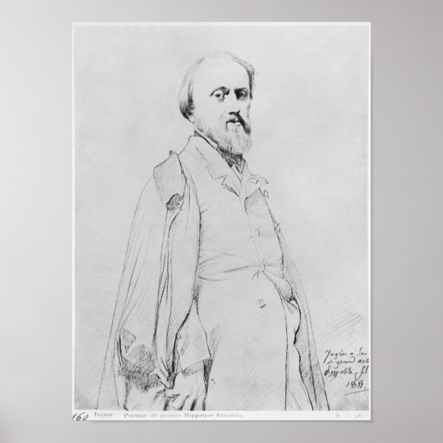 Portrait of the painter Hippolyte Flandrin Poster (Front)
