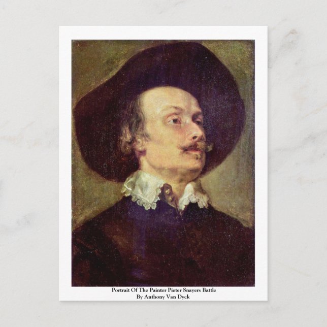 Portrait Of The Painter Pieter Snayers Battle Postcard (Front)