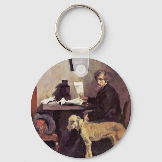 Portrait Of The Painter Sattler With His Great Dan Key Ring (Front)