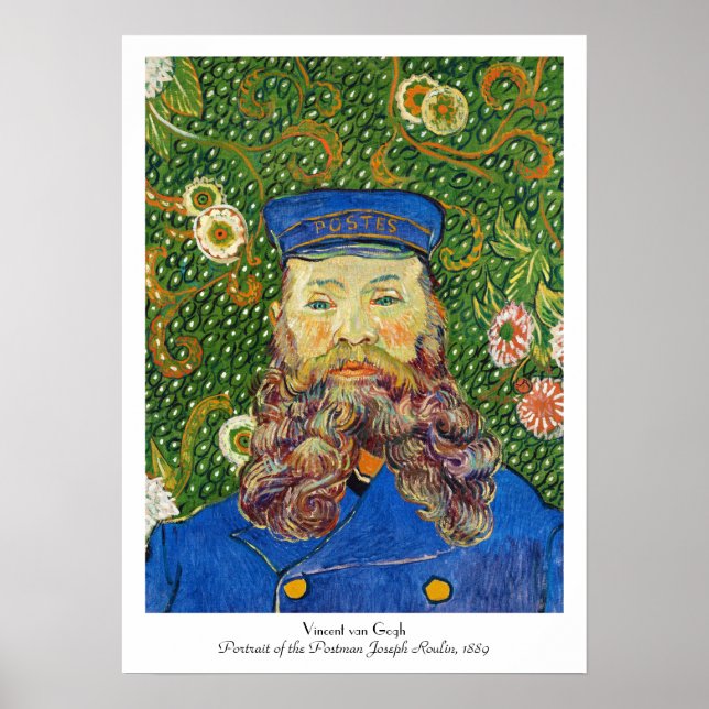 Portrait of the Postman Joseph Rouli Van gogh vinc Poster (Front)