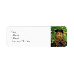 Portrait of the Postman Joseph Roulin by Van Gogh Return Address Label